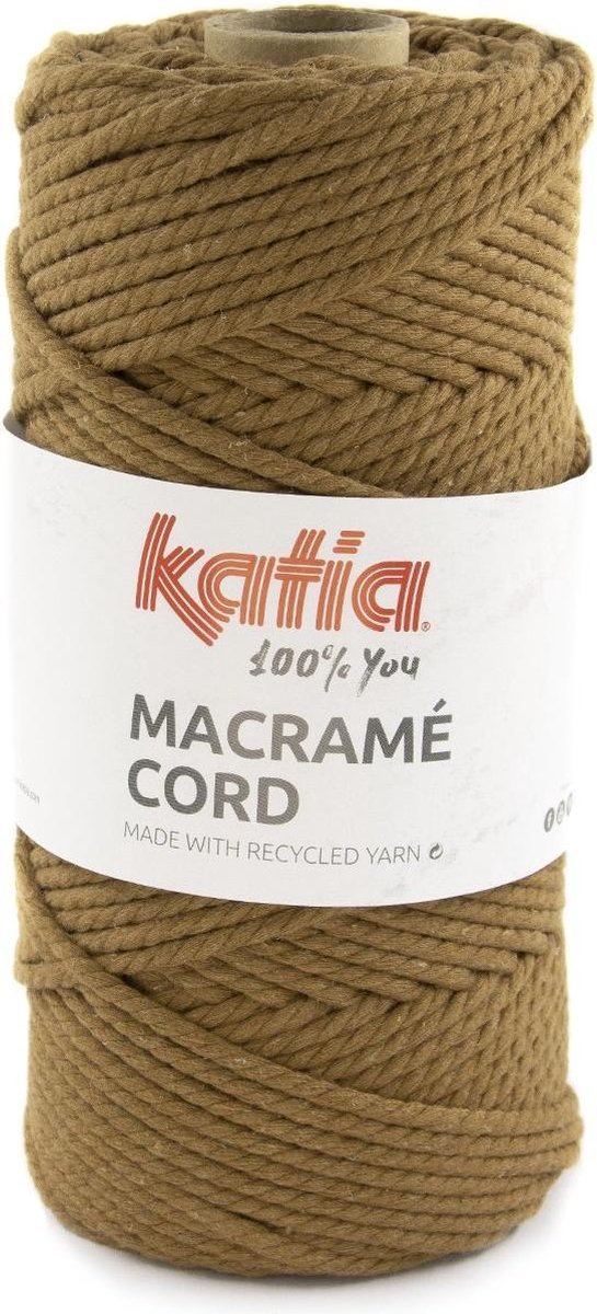 Katia Macrame Cord Twisted 5mm 113 Kleur: Bruin