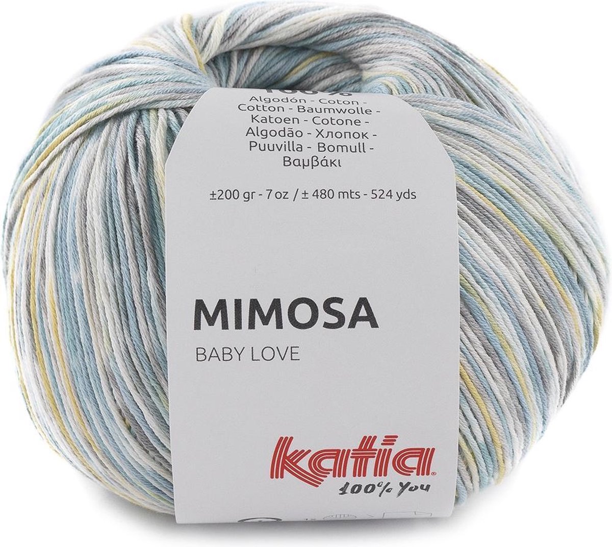 Katia Mimosa 302 Kleur: Blauw-Licht geel