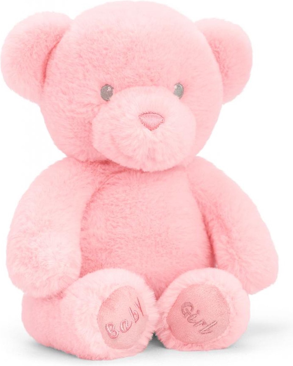 Keel Eco - Baby Girl Bear - Berenknuffel - 16 cm - Small - Pink