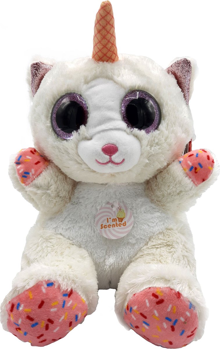 Keel Toys - Animotsu - Vanilla Sprinkle Kitten - Knuffel - Met heerlijke zoete vanille geur - 25 cm