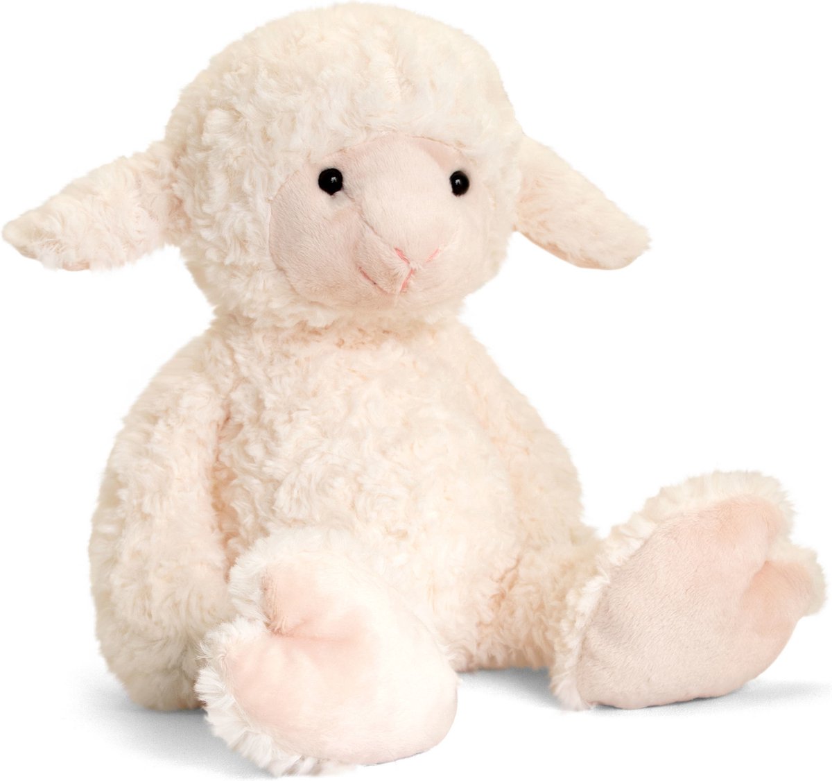 Keel Toys Knuffel Schaap - lammetje - wit - pluche - knuffeldier - 18 cm