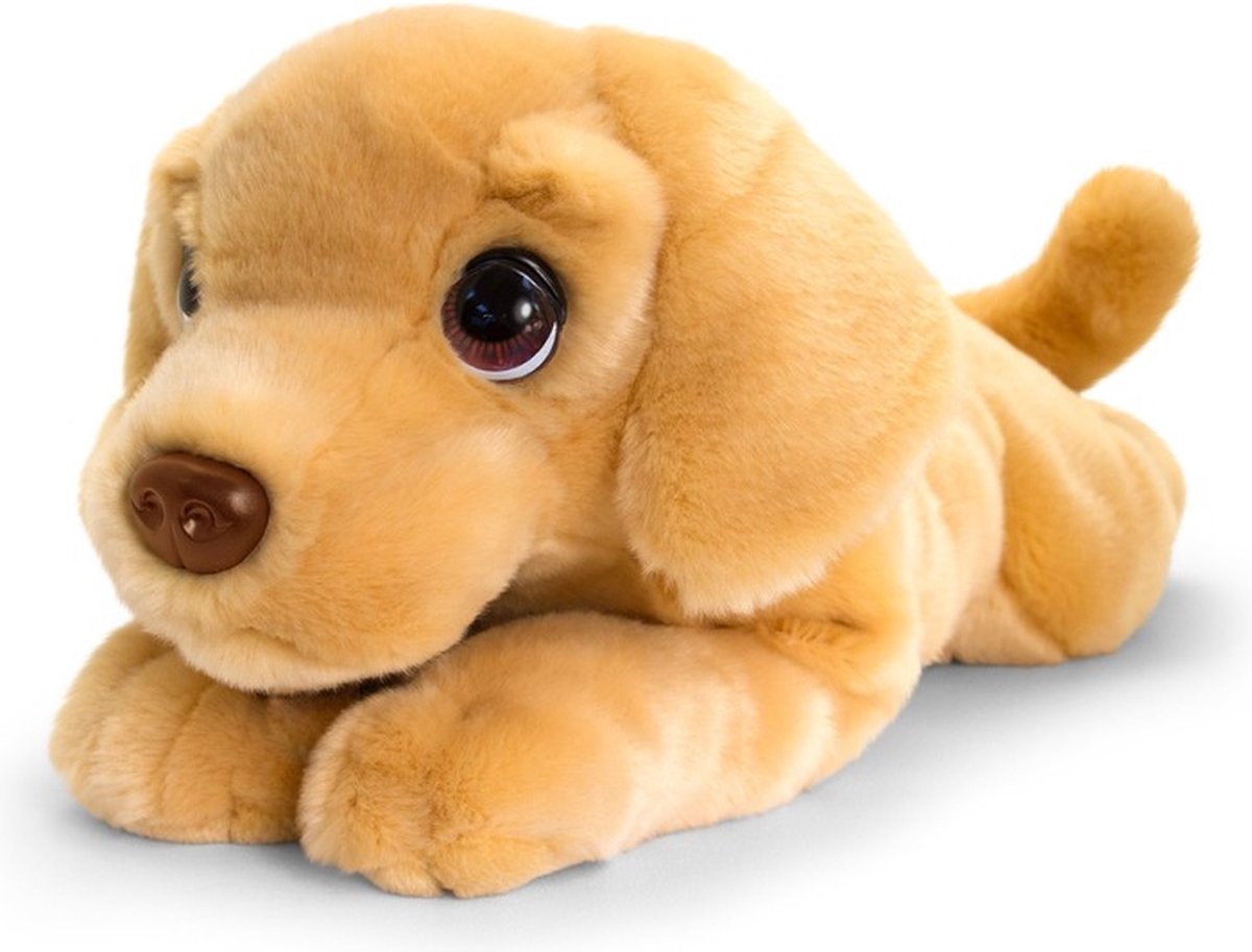 Keel Toys grote pluche Labrador bruin honden knuffel 47 cm - Honden knuffeldieren - Speelgoed voor kind