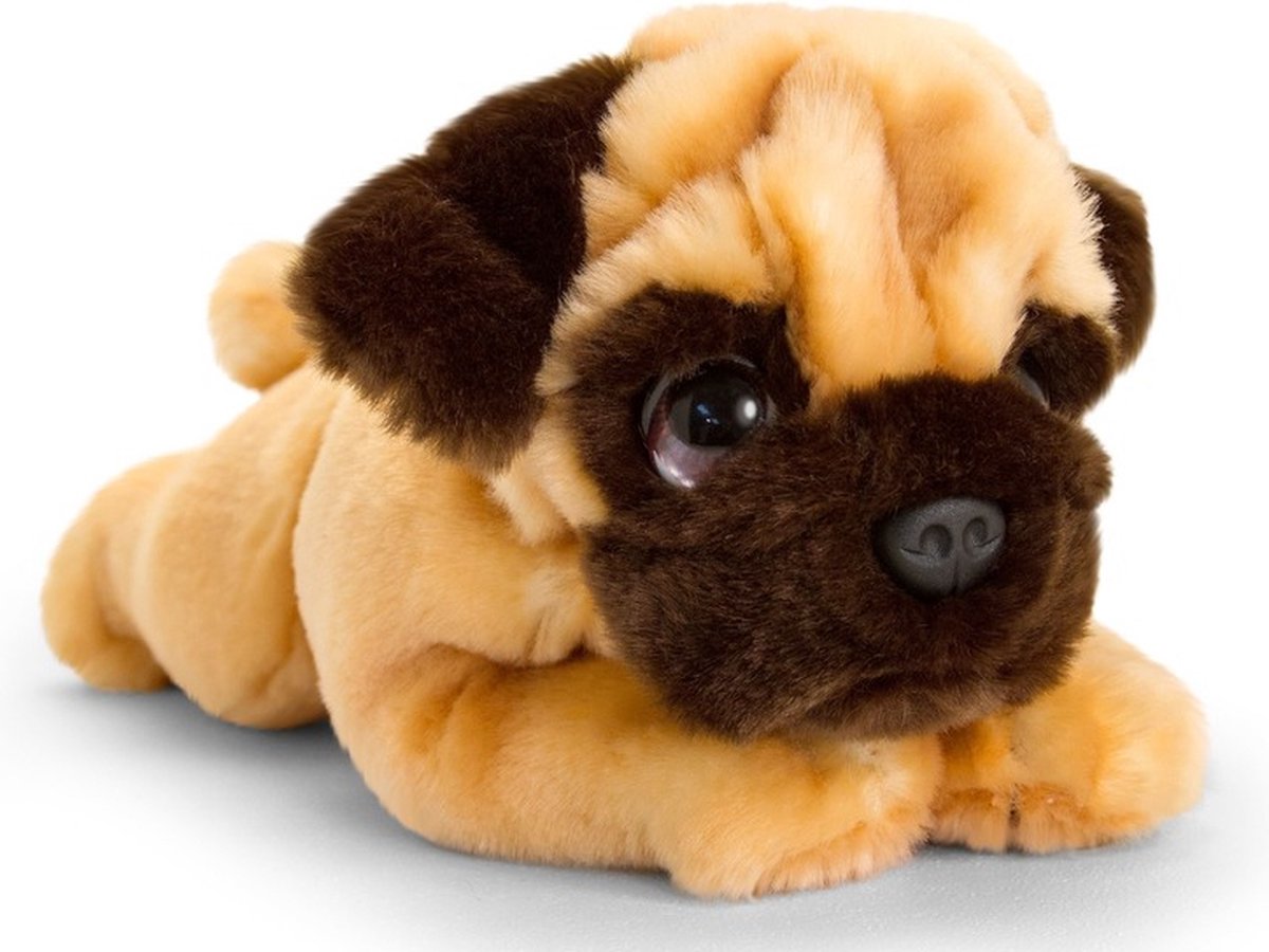 Keel Toys pluche Cockapoo bruin honden knuffel 25 cm - Honden knuffeldieren - Speelgoed voor kind