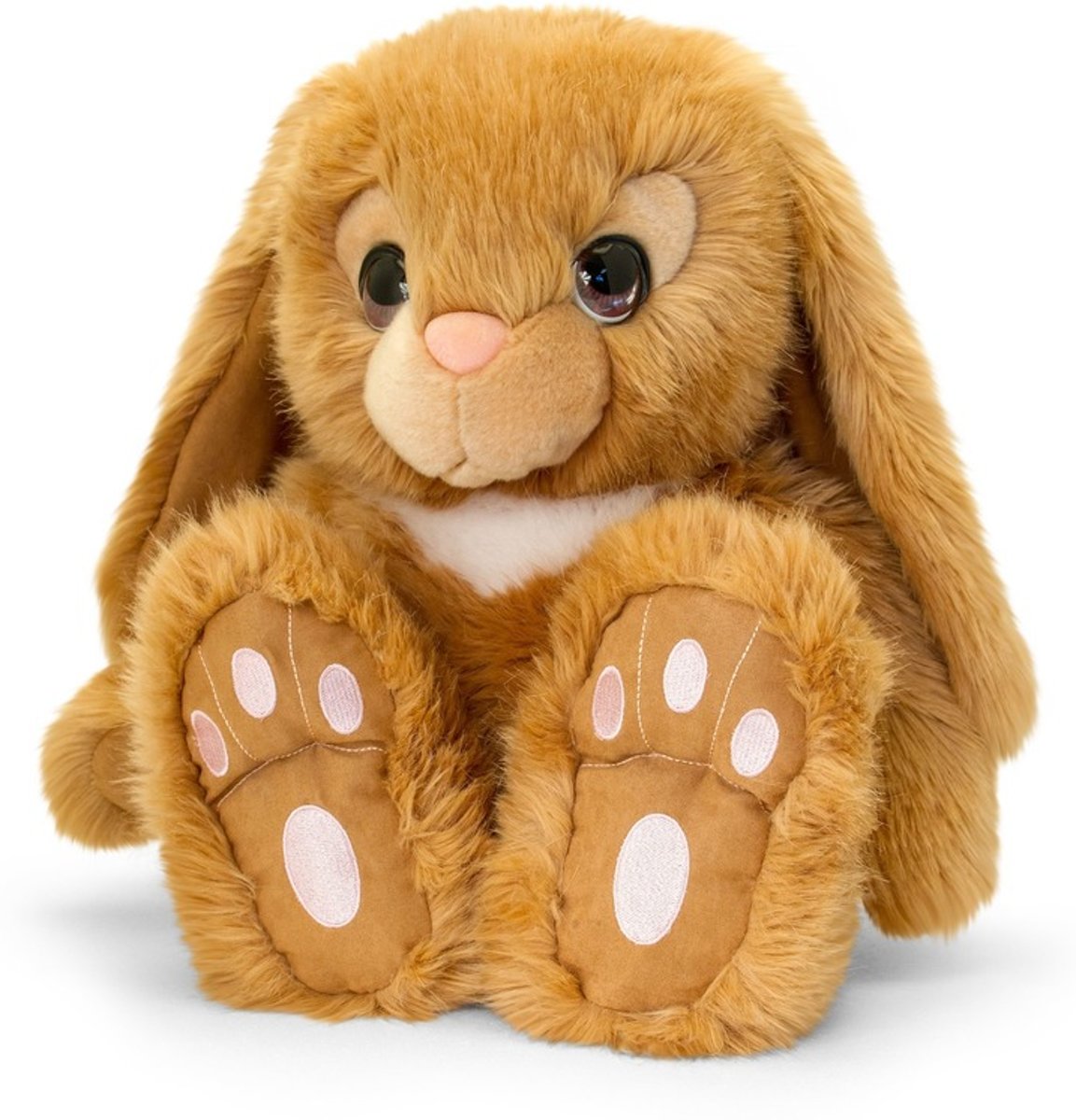 Keel Toys pluche konijn bruin konijnen knuffel 25 cm - Konijnen knuffeldieren - Speelgoed voor kind