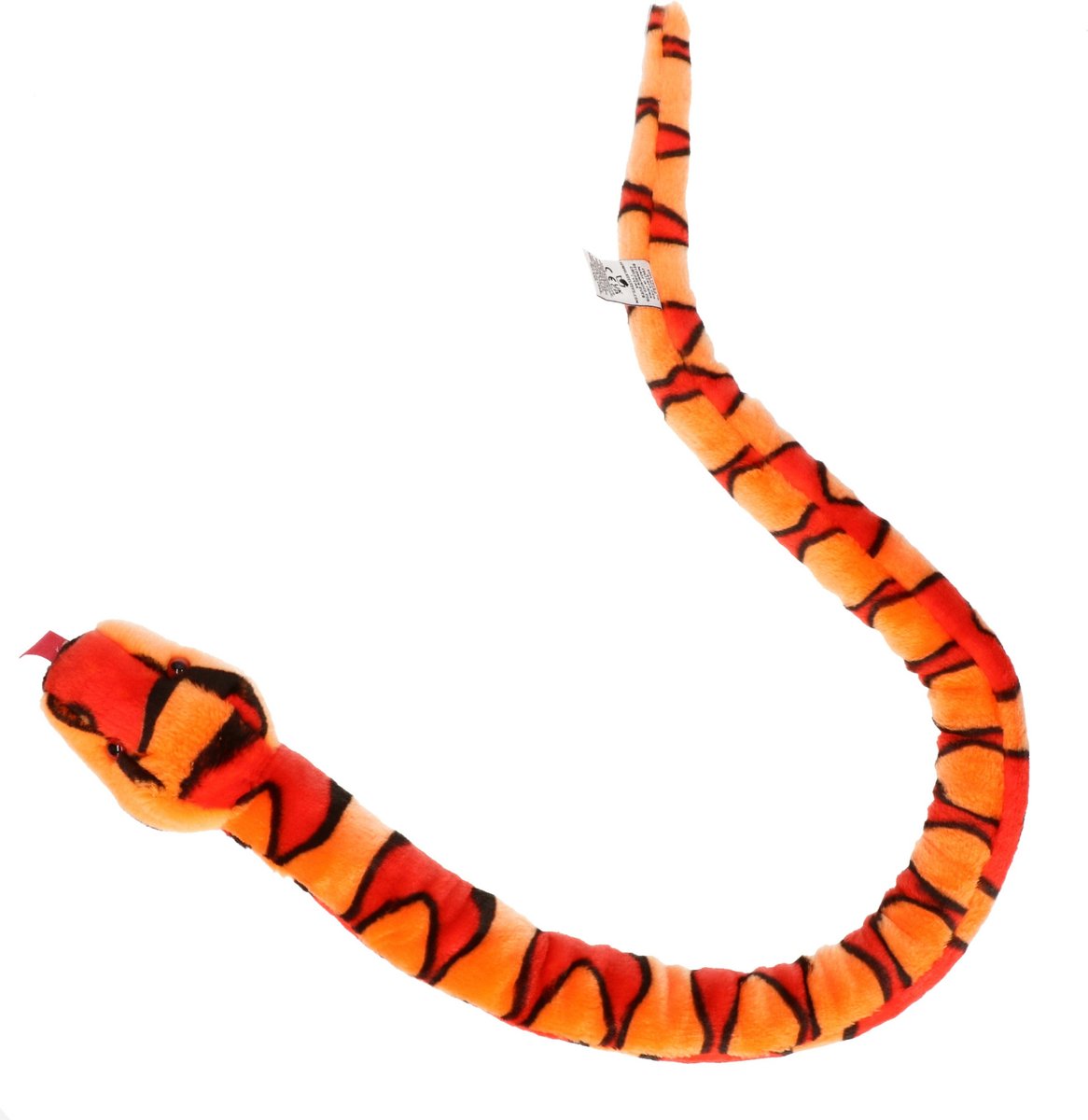 Keel Toys pluche rood/oranje slang knuffel 100 cm