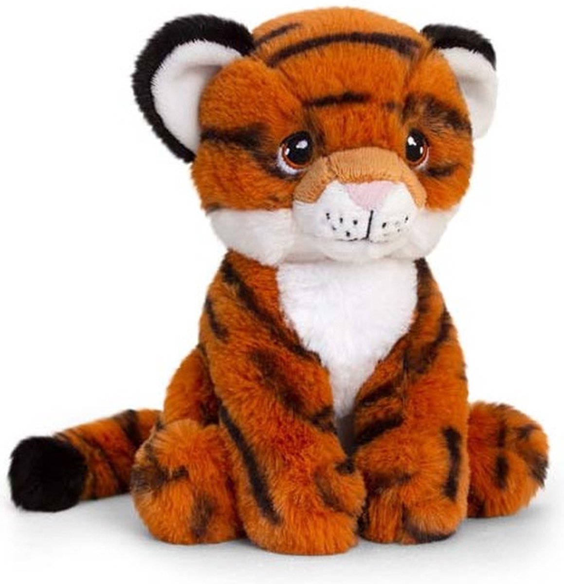 Pluche knuffel Tijger van 18 cm - Dieren knuffelbeesten voor kinderen of decoratie - Tijgers