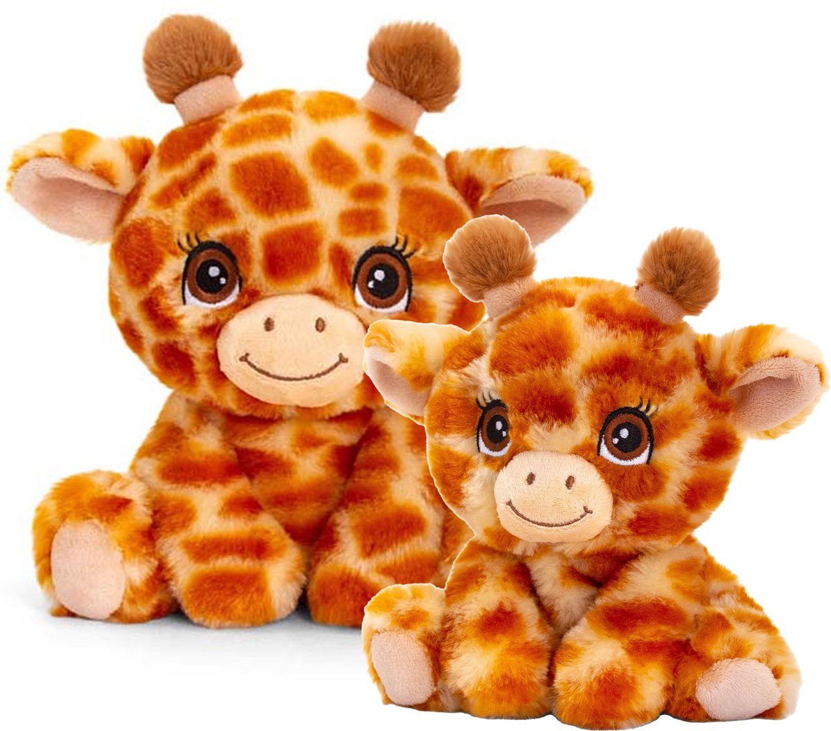 Pluche knuffel dieren Giraffes familie setje 16 en 25 cm - 2 formaten schattige dieren