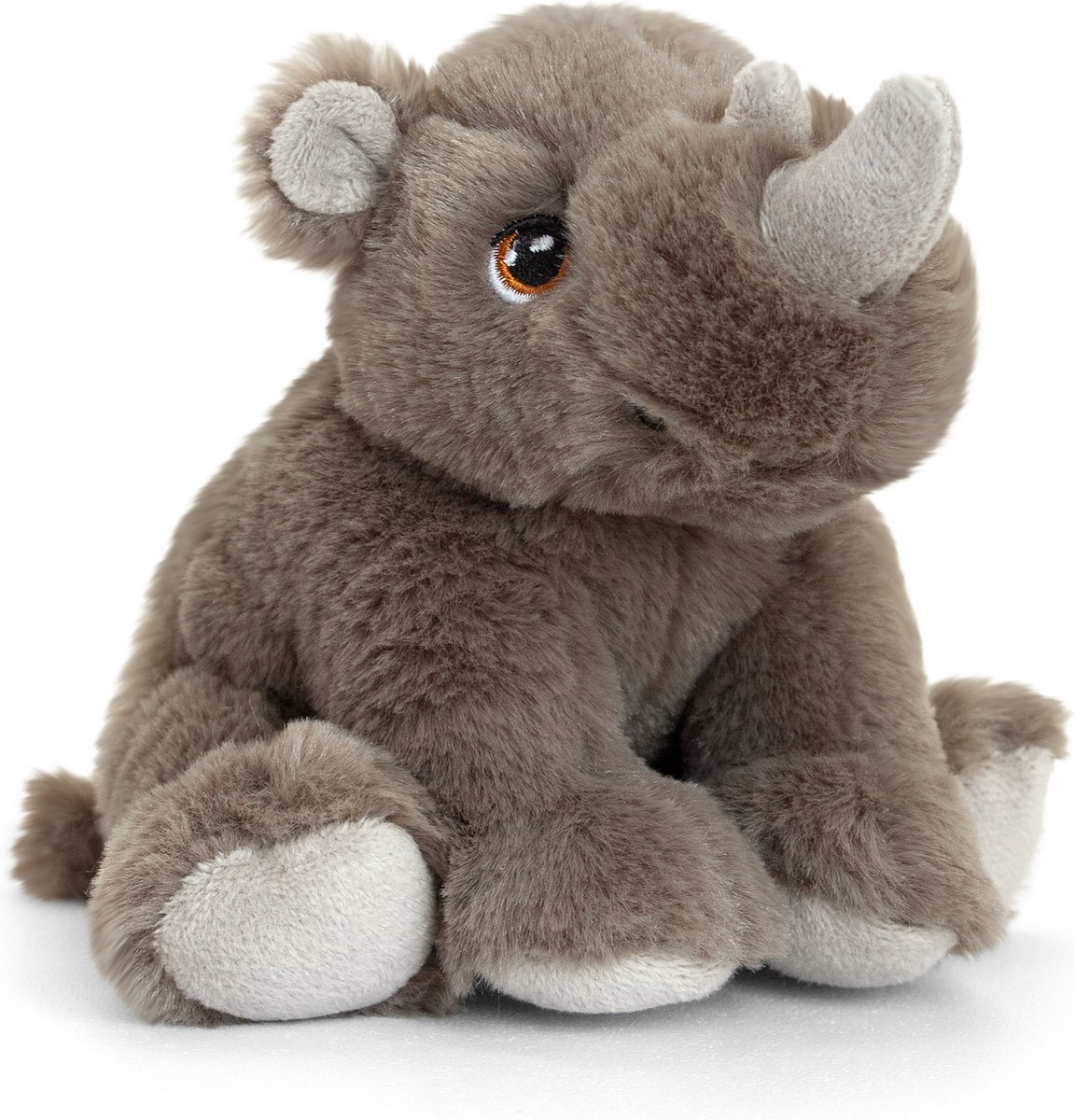 Pluche knuffel dieren neushoorn 25 cm - Knuffelbeesten speelgoed