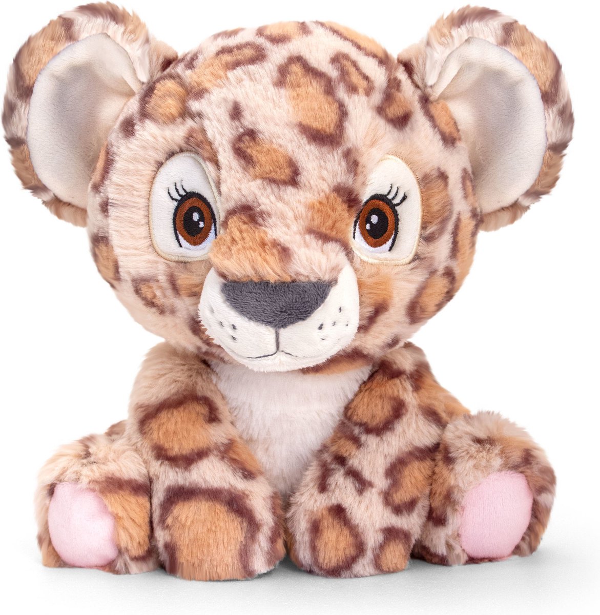 Pluche knuffel dieren nevel panter/luipaard 25 cm - Knuffelbeesten speelgoed