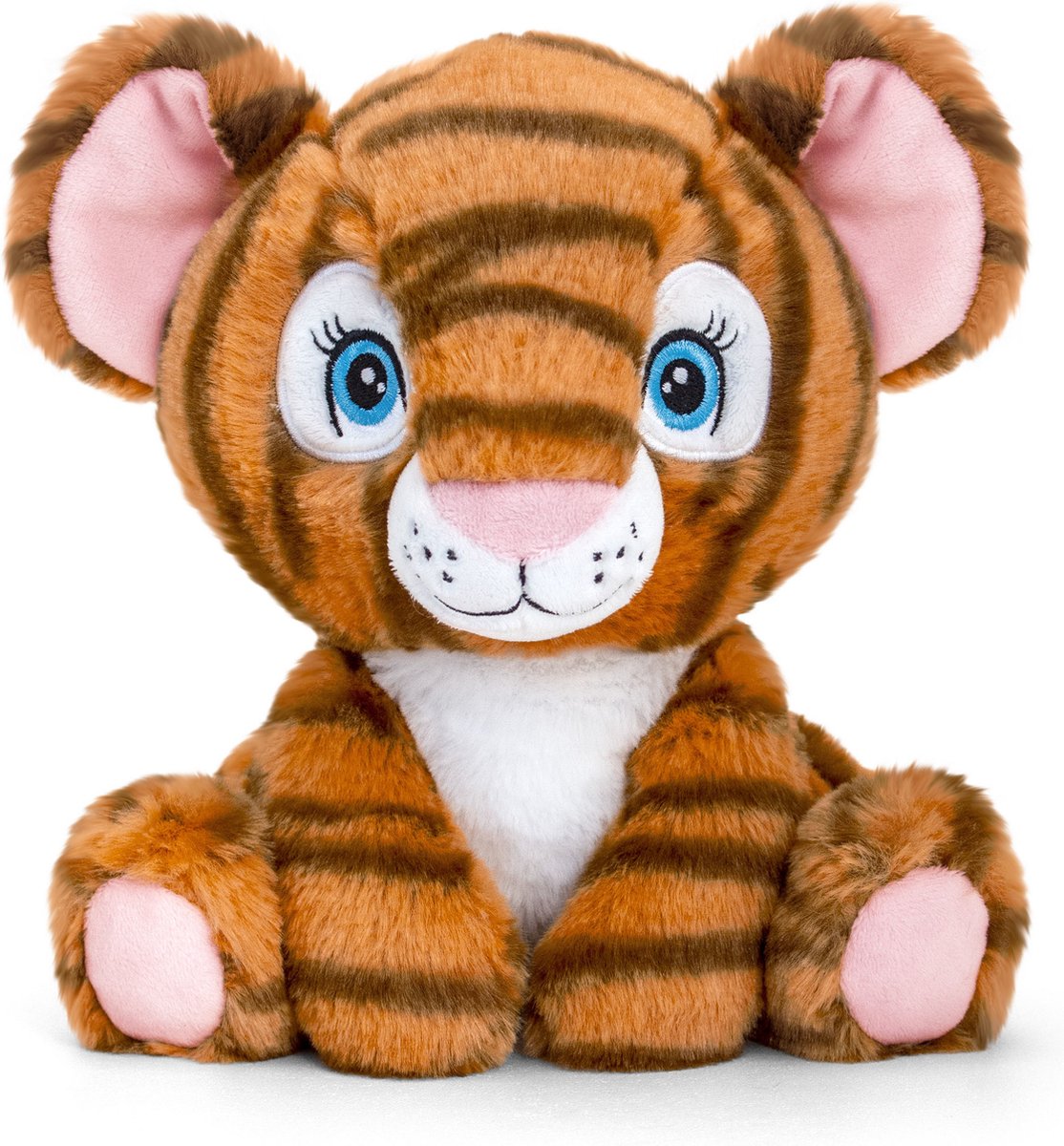 Pluche knuffel dieren tijger 25 cm - Knuffelbeesten speelgoed