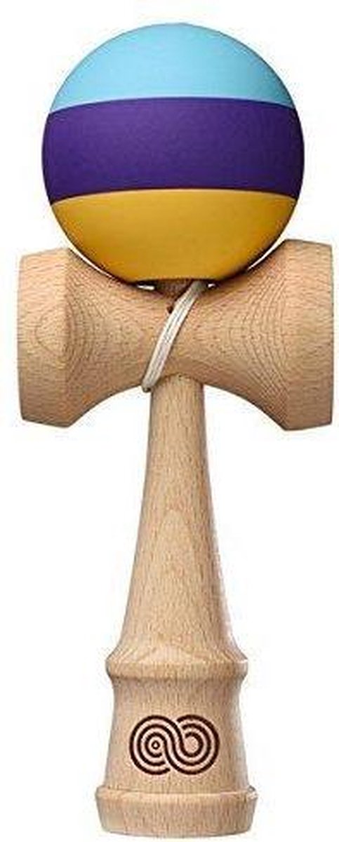 Kendama USA Kaizen - Trip Split - Aqua Purple Yellow