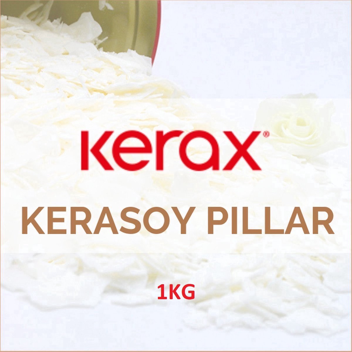   - 1KG - KeraSoy 4120 Pillar Wax - Flakes - Soja Was voor vrijstaande kaarsen - kaarsen maken