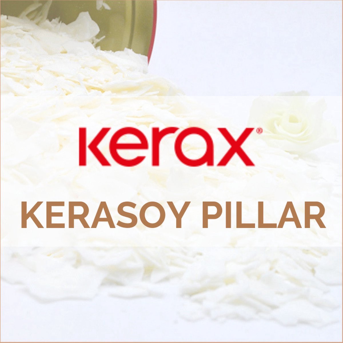   - KeraSoy 4120 Pillar Wax - Flakes - Soja Was voor vrijstaande kaarsen - 500g