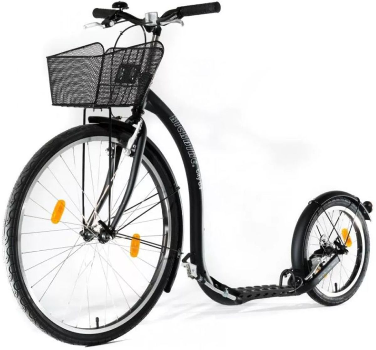 Kickbike step City G4 met mandje (zwart)