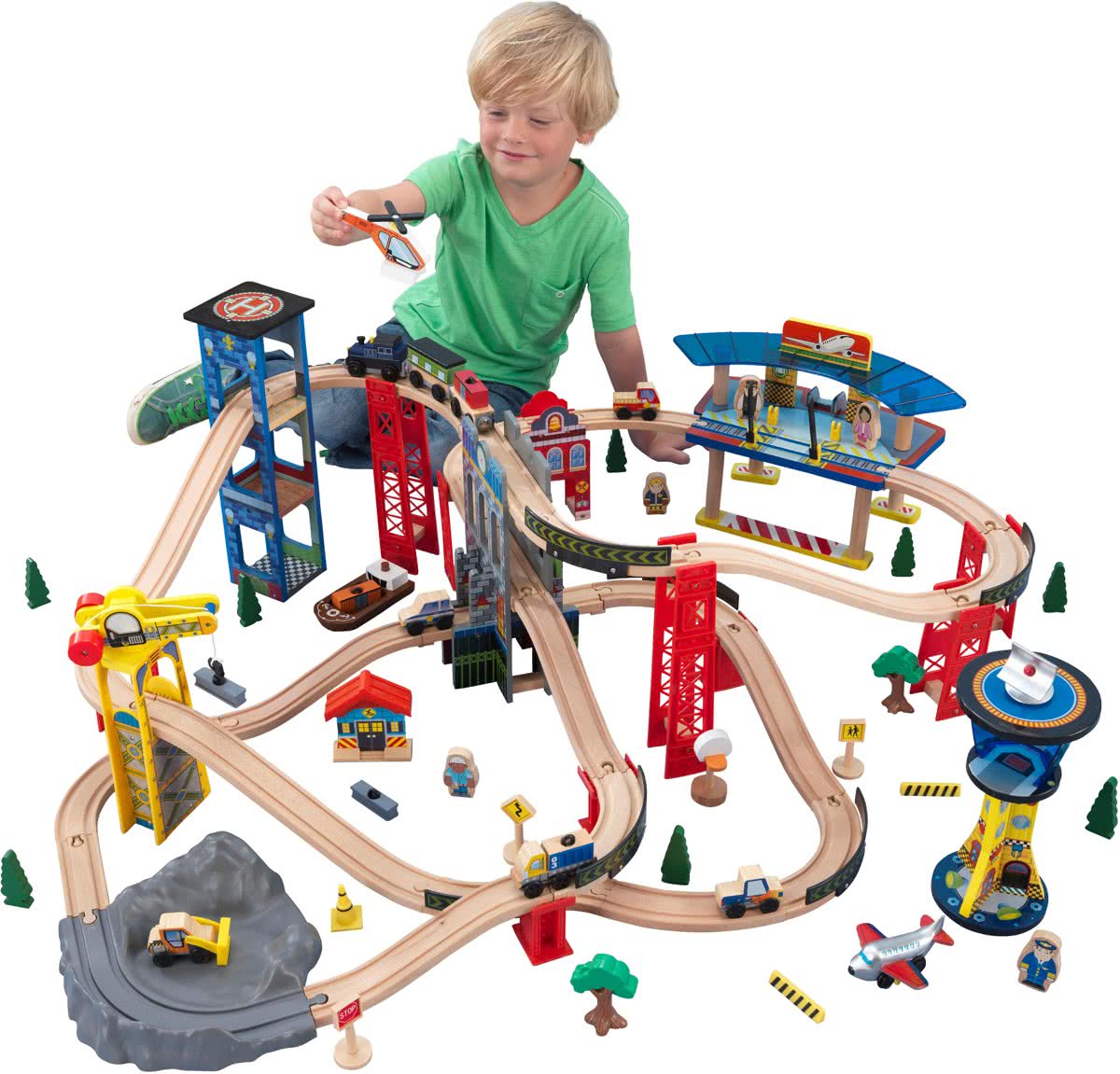 KidKraft Houten treinset Super Highway