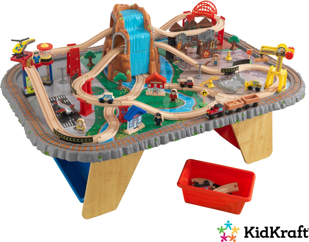 KidKraft Houten treinset met tafel Waterfall Junction