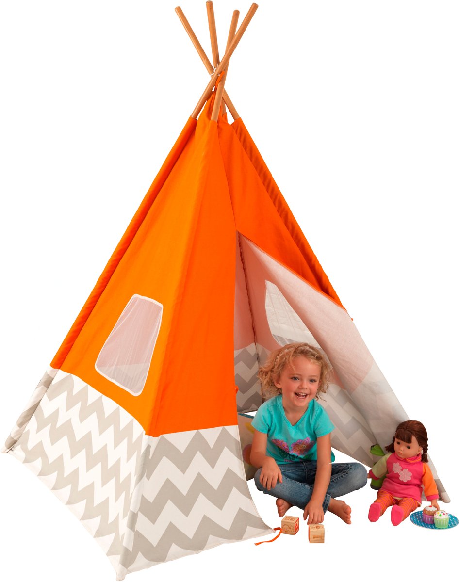 Kidkraft Tipi Deluxe oranje - Tipi tent