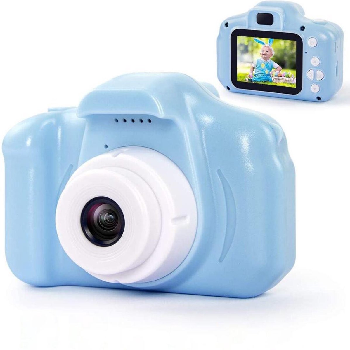 Kindercamera Vloggercam, dé Vlog Camera voor Kinderen – 32GB SD Kaart – FullHD – Blauw