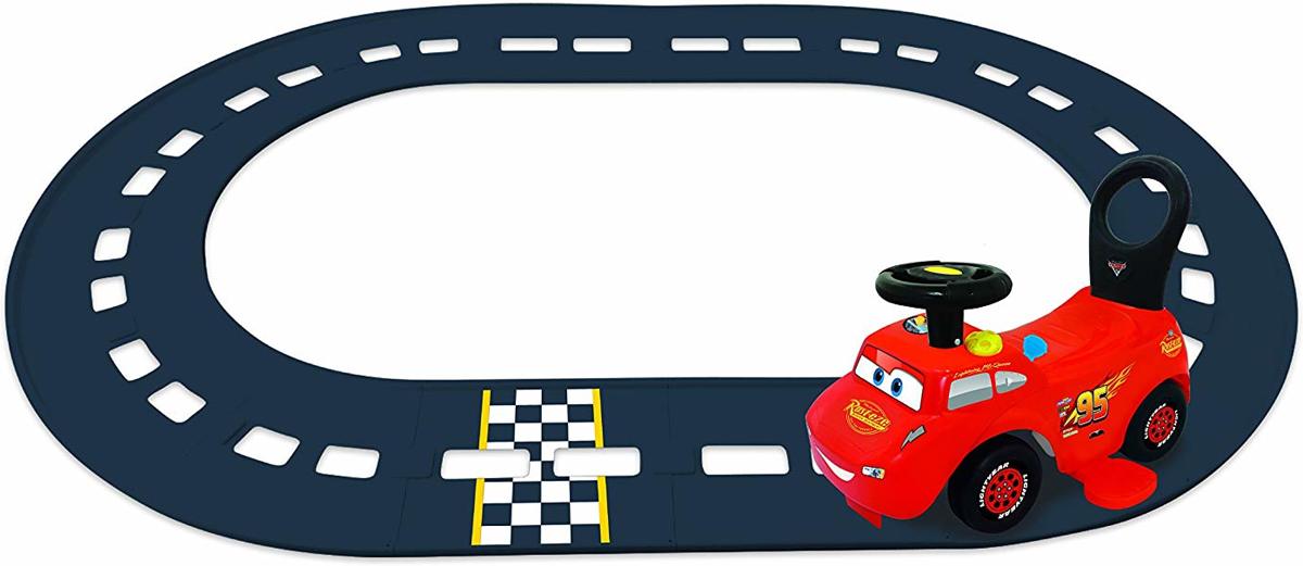   Disney Cars Lightning McQueen 3-in-1 Go-Go-Racer Ride-On with Track