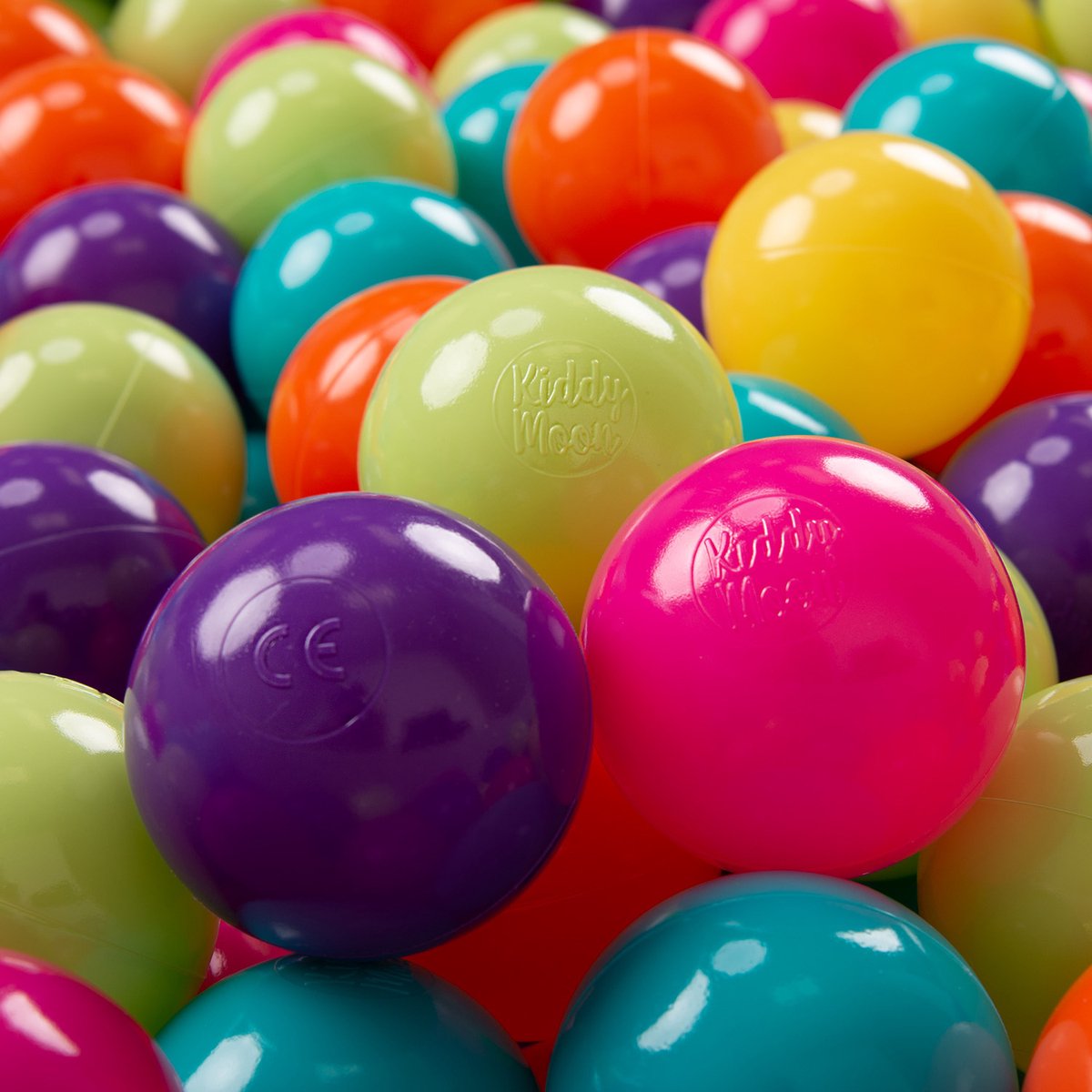   Ballenbak ballen voor Kinderen Ø7 cm met 700 Stuks - Kinderballen baby - Speelballen voor Ballenbad - BPA-vrij - Ballenbak ballen - Kleurrijke ballen - Baby Speelgoed - Lichtgroen Geel Turkoois Oranje Donkerroze Violet