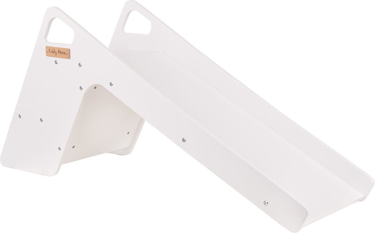   Grote   en Zitje 2in1 - Montessori Speelgoed - Houten Multifunctionele   - Vrije Staande   voor Babys - Kinderglijbaan - Houten speelgoed - Montessorispeelgoed - Wit