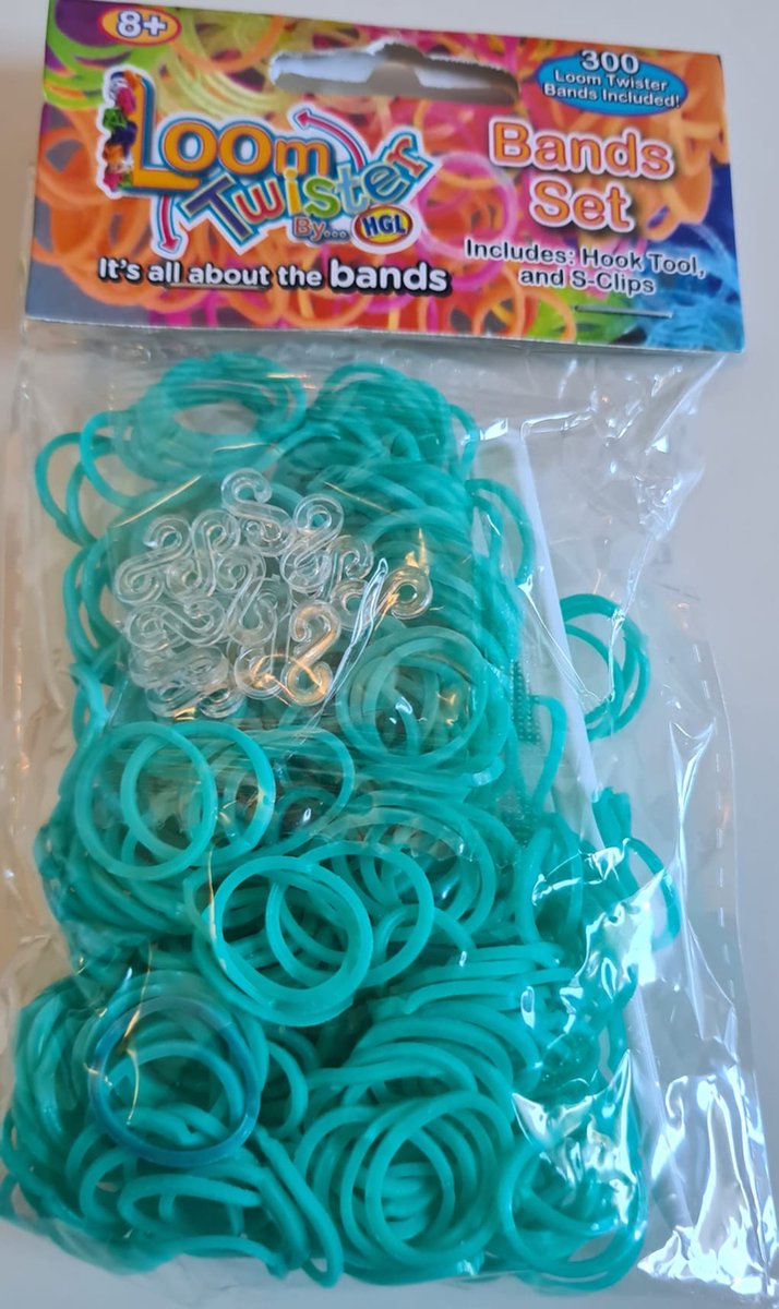 Loom Twister Loombandjes Turquoise Rubber 300 loom bandjes