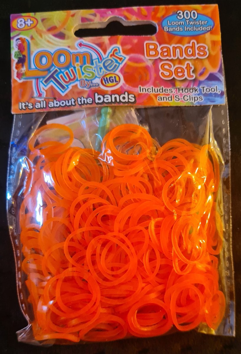 Loombandjes - Neon Oranje - 300 stuks - Loom bandjes - Loom Twister -   - Elastiekjes - Inlcusief S-Clips / Haakjes