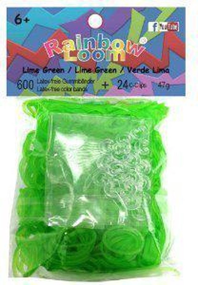 Rainbow Loombandjes - Groen - Junior Rubber 600 loom bandjes - Loom Elastiekjes