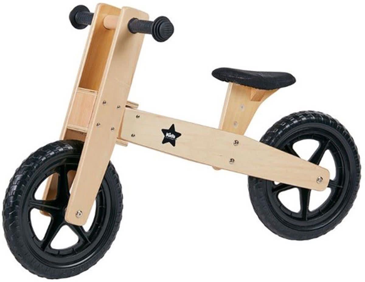 Houten loopfiets NEO Naturel/zwart Kids Concept