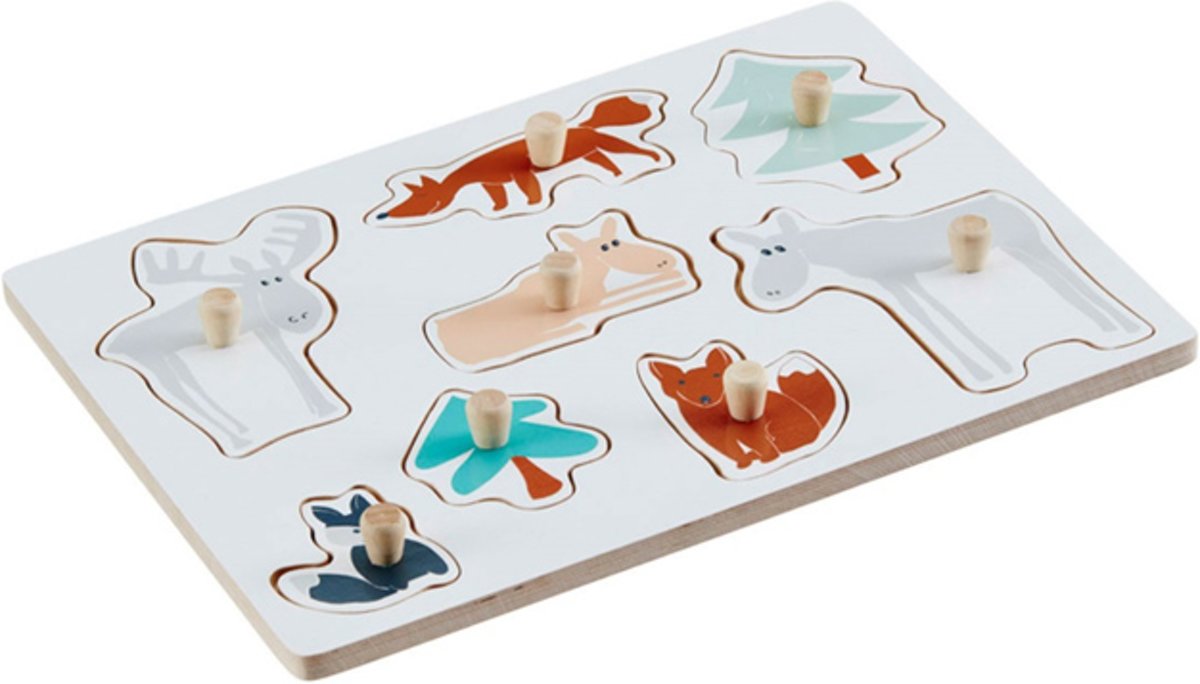 Houten puzzel Edvin wit Kids Concept