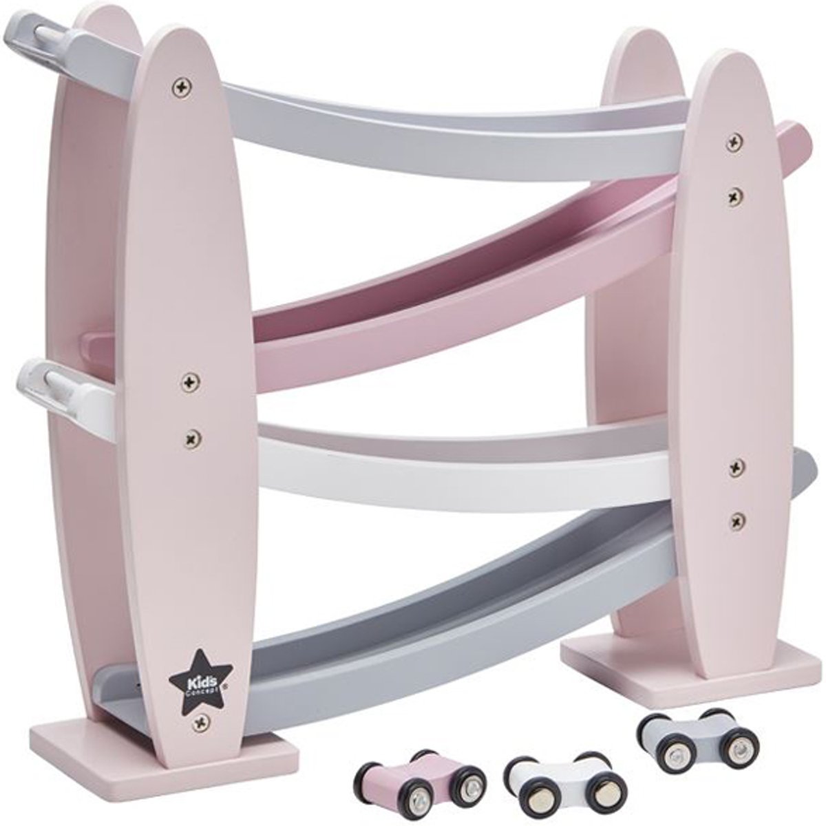 Houten racebaan roze Kids Concept