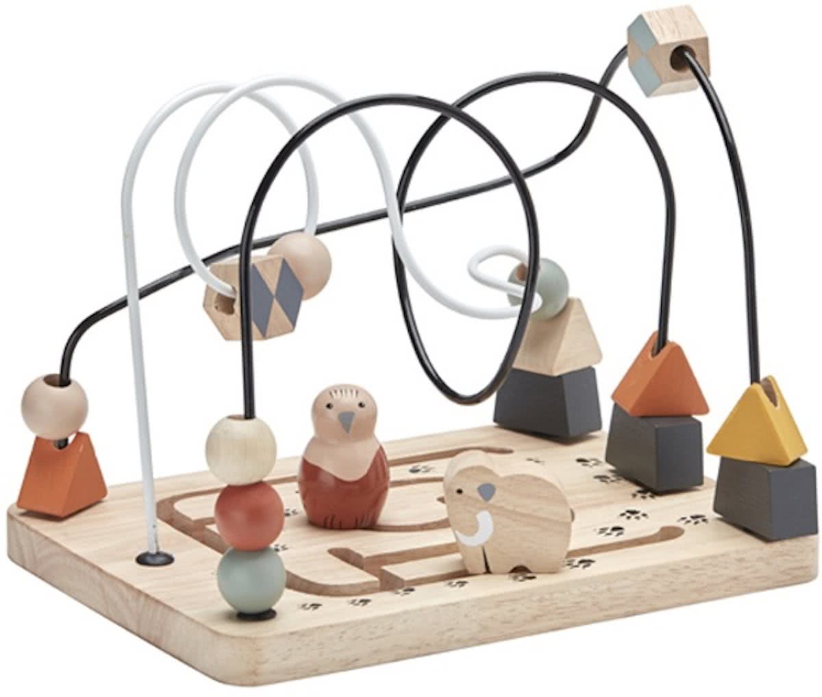 Houten spelbaan met kralen Kids Concept