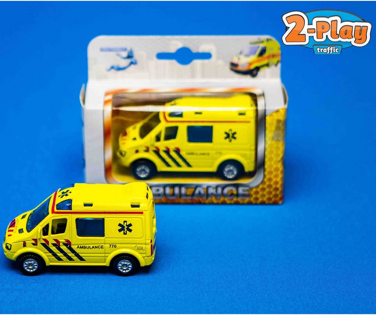 Diecast Pull Back Ambulance 8 cm