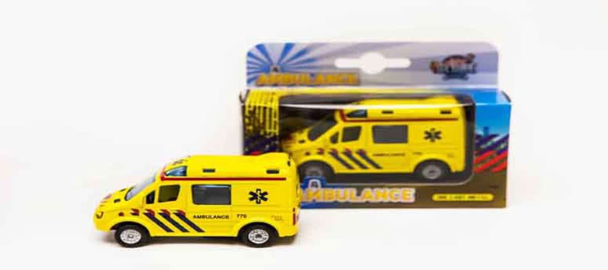 Kids Globe Die Cast Pull Back Ambulance