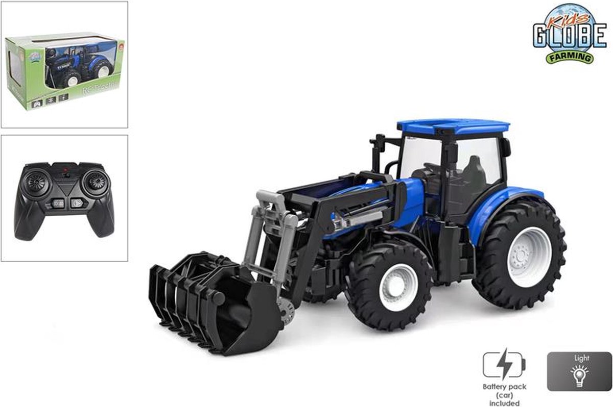 Kids Globe RC tractor met afstandsbedieng i27cm