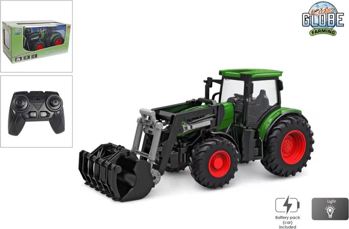 Kids Globe RC tractor met afstandsbediening 27cm