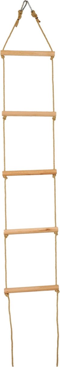 Kids At Work Touwladder Junior 140 Cm Hout Bruin 9-delig