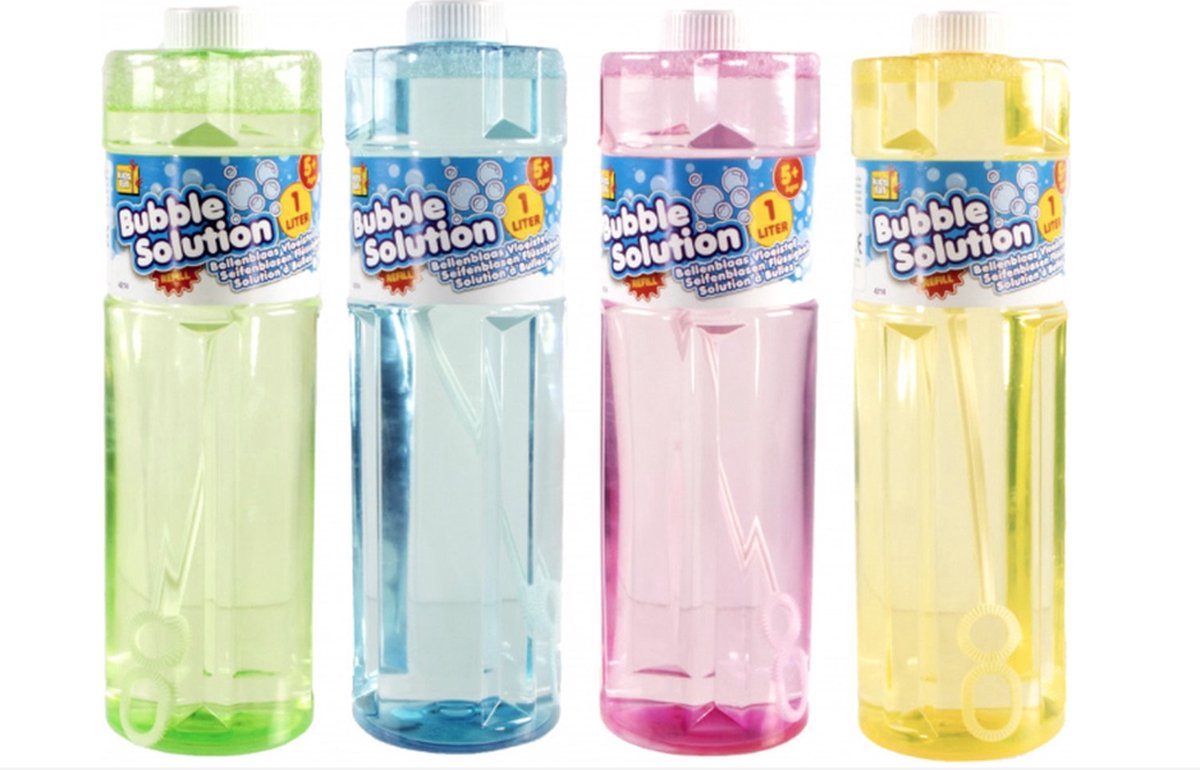 4x   vloeistof - 1 Liter per fles - +5 Jaar - Navulverpakking - Bellen blazen