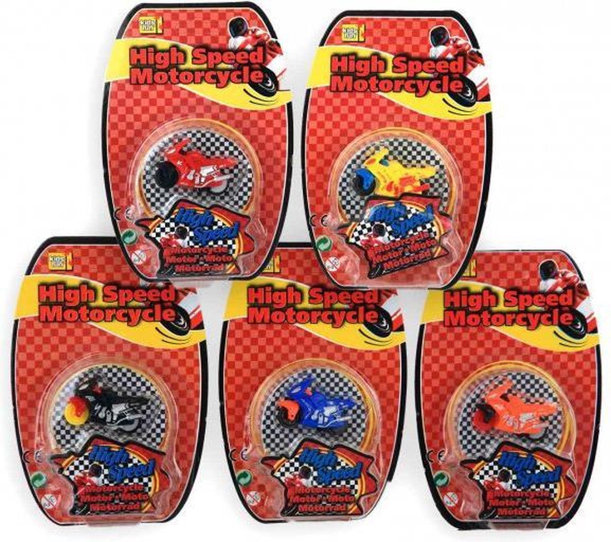 Kids Fun High Speed Motorcycle - Vinger motortje voor kinderen speelgoed - Rood Racebaan Racen