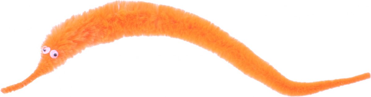 Kids Fun Magische Worm Met Draad 20 Cm Oranje