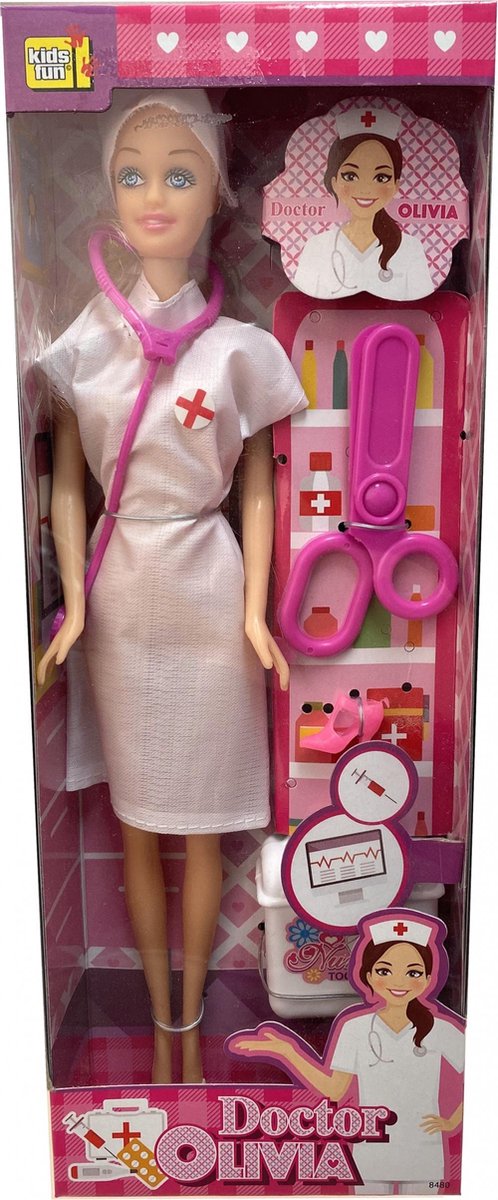 Kids Fun Tienerpop Doctor Olivia 29 Cm Blond 5-delig