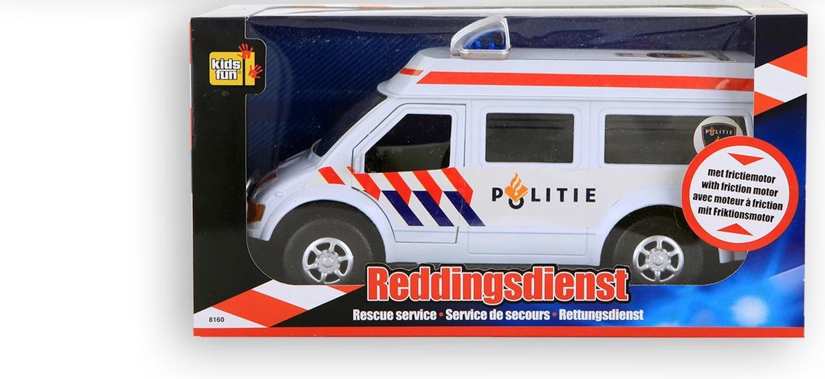 Kids Fun politie auto 26 cm