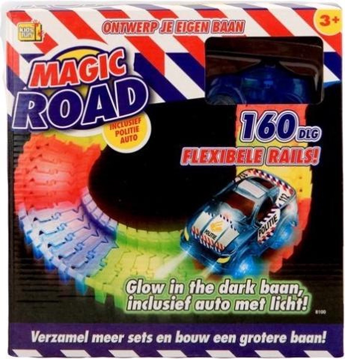 Kidsfun Racebaan Magic Road Politie Jongens 160-delig