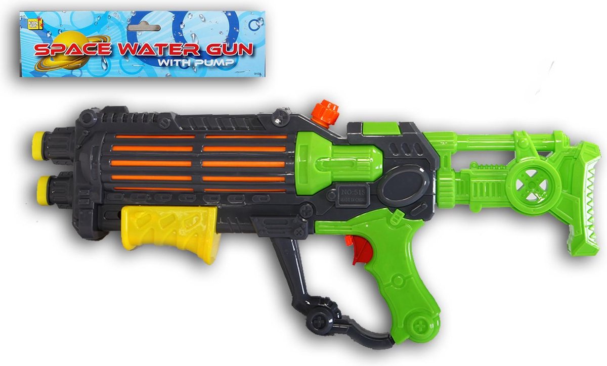 Waterpistool space 49 cm met pomp grijs/groen