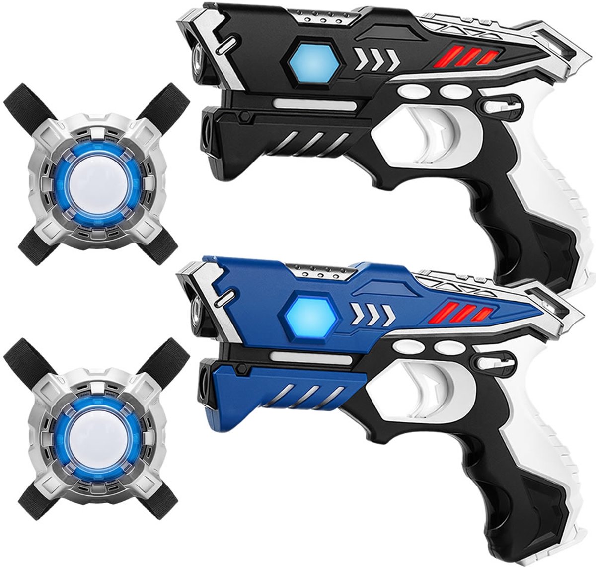   set kopen? 2 Laserguns + 2 vesten - Thuis lasergamen