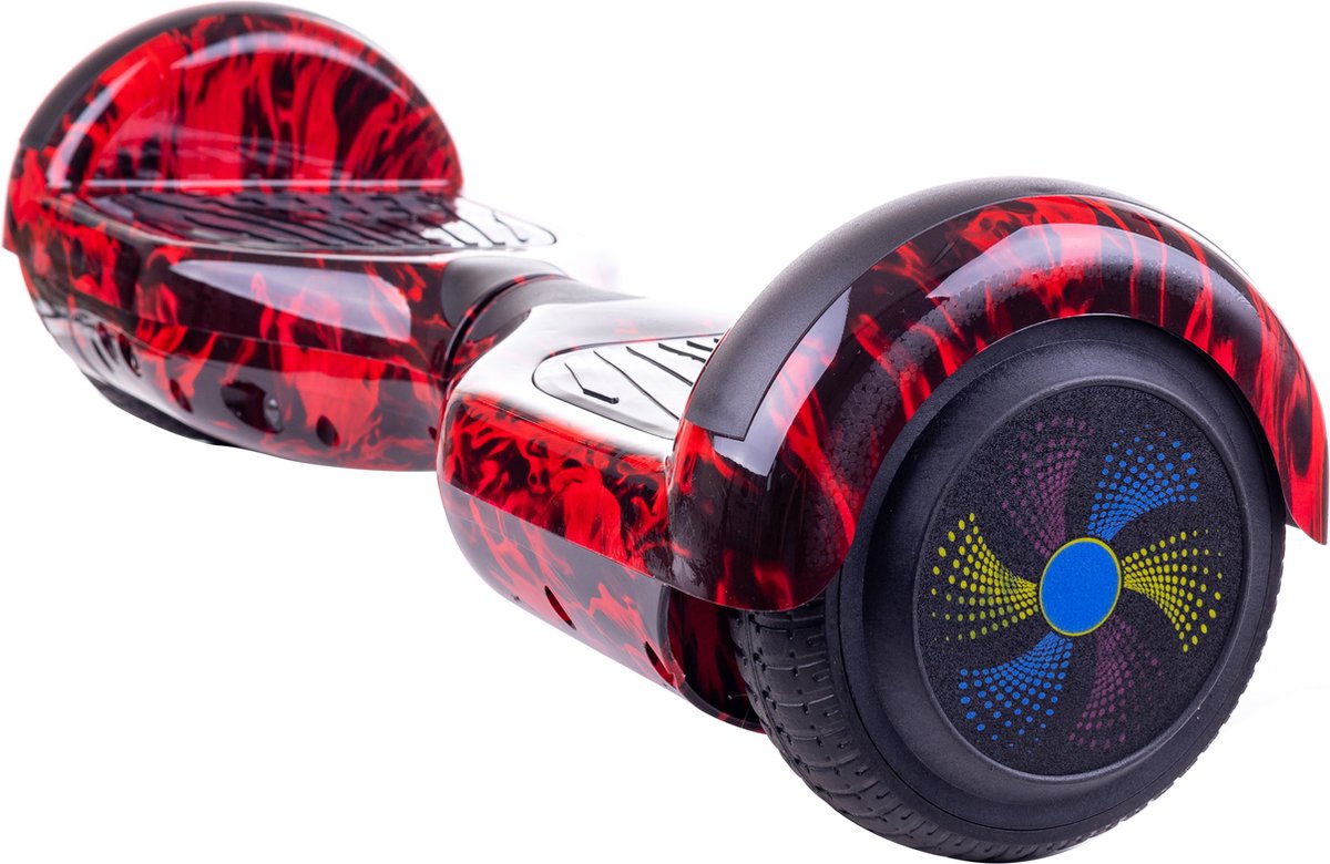 Kidscare 6.5’’ Hoverboard - Oxboard - 15kmh - Bluetooth Speakers – Led Lighting – UL2272 Gecertificeerd – Anti lek banden – Z1 Volcano handvat