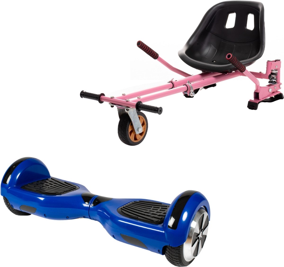 Kidscare 6.5’’ Hoverboard Med Schokdemper Hoverkart - Roze - Oxboard - 15kmh - Bluetooth Speakers – Led Lighting – UL2272 Gecertificeerd – Anti lek banden – Z1 Blauw