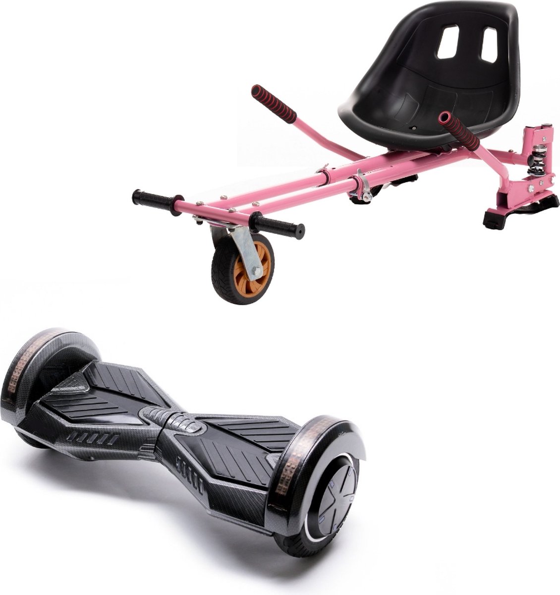 Kidscare 8’’ Lambo Hoverboard Med Schokdemper Hoverkart – Roze - Oxboard - 15kmh – Bluetooth Speakers – Led Lighting – UL2272 Gecertificeerd – Anti Lek Banden – Z2 Mercury