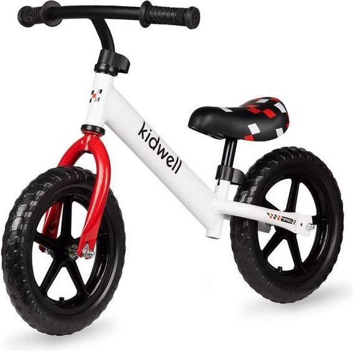 Kidwell Rebel - Loopfiets - Jongens en meisjes - Wit;Rood - 12 Inch