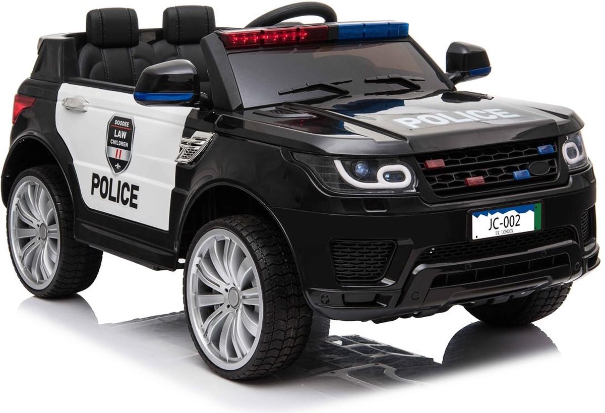 Kijana Politie Elektrische Kinderauto Land Rover Zwart